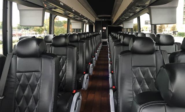 Charter Bus interior picture Sonoma Limo charter bus picture