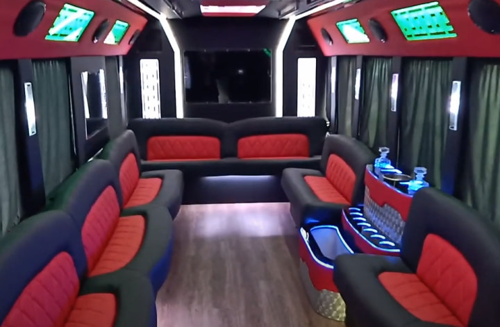 Sonoma Limo Party bus interior picture