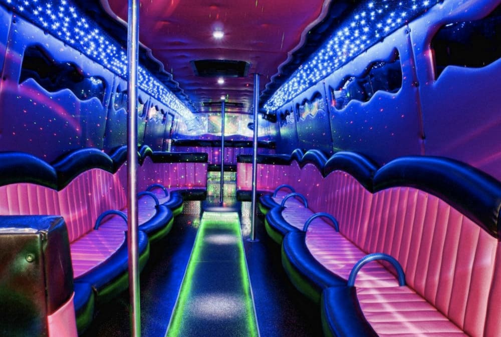 partybus-with-pole-dance Sonoma Limo Party bus interior image picture